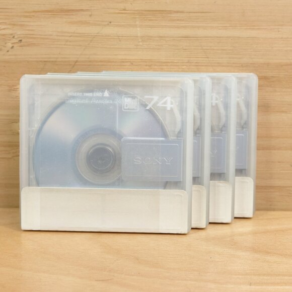 Sony Neige 74-Minute Recordable MiniDiscs – New Sealed, Set of 4, Made in Japan - Picture 1 of 3
